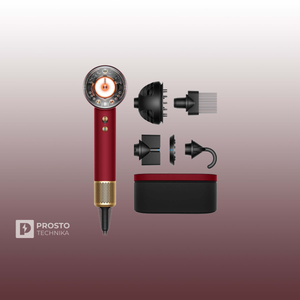 Фен Dyson Supersonic Nural HD16 Red Velvet/Gold (с кейсом)